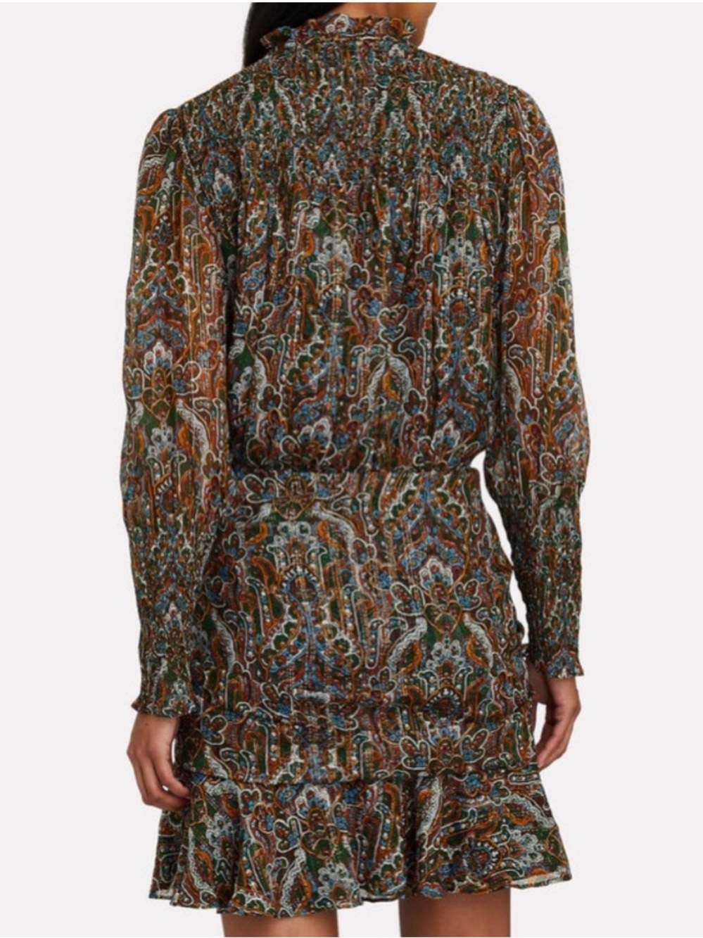 Veronica Beard Armeria Lurex Paisley Mini Dress - Picture 15 of 16